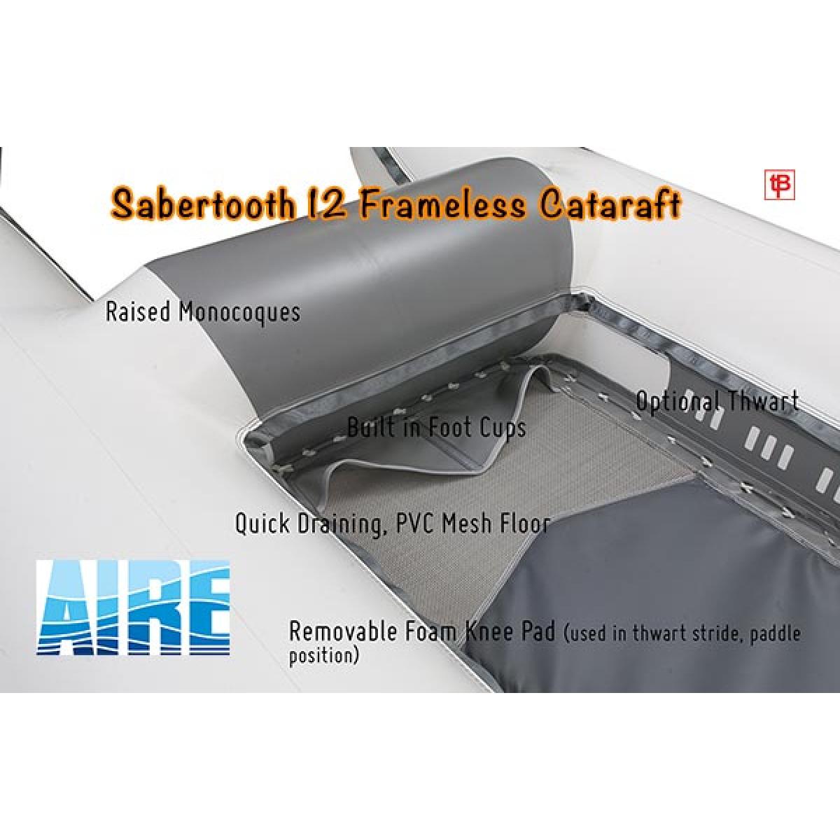 AIRE Sabertooth 12 Frameless Cataraft Inside